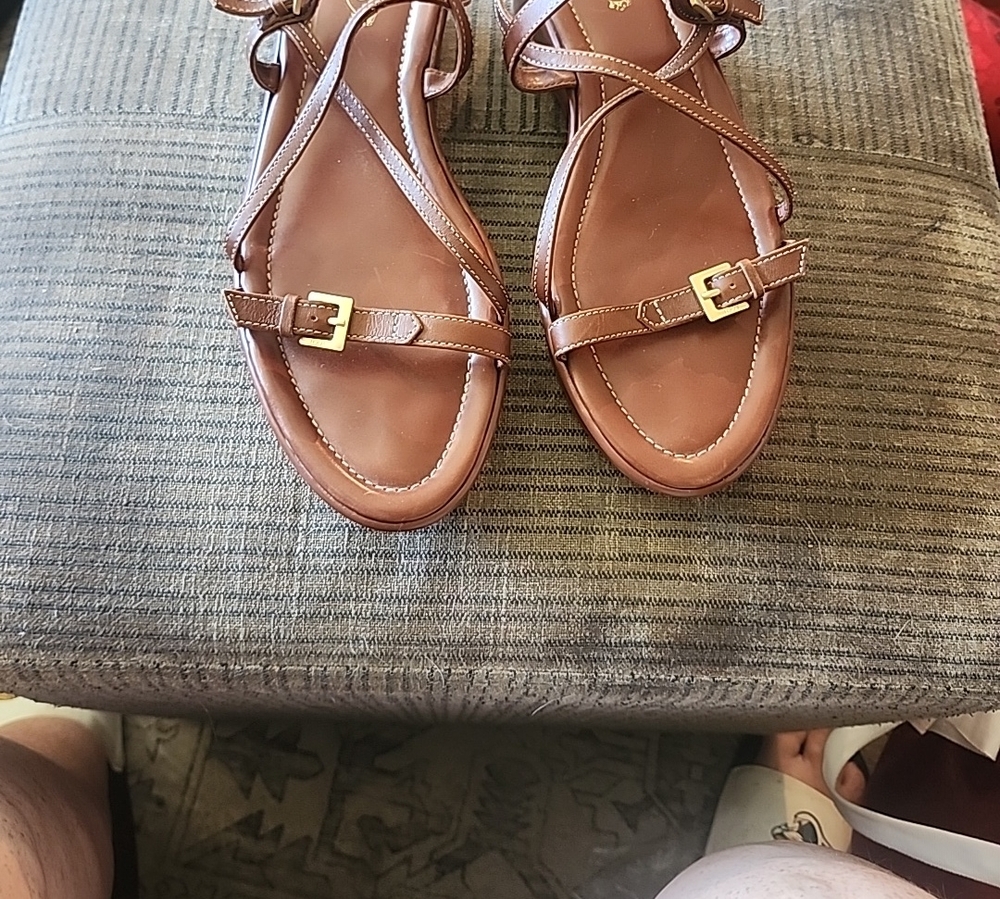 Tod's Tan Leather Sandals